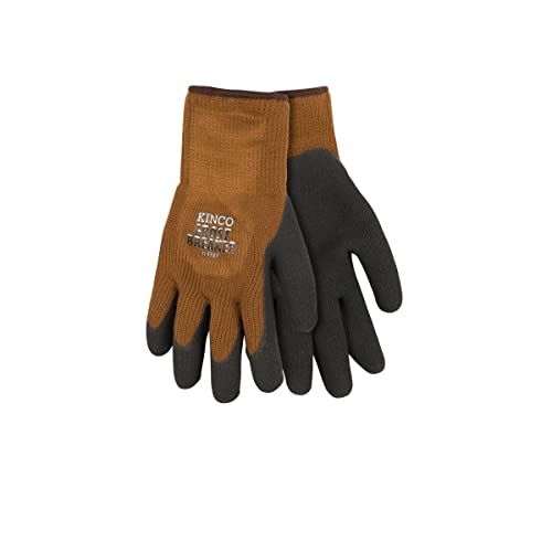 KINCO 1787-M Men's Frost Breaker Foam Latex Form Fitting Thermal Gripping Glove, Medium, Brown