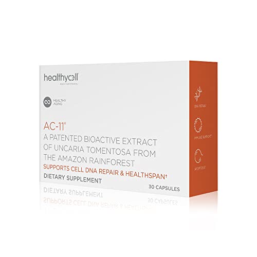 Healthycell AC-11 Supplement, Cell DNA Repair Extract from Amazon Uncaria tomentosa Cat's Claw, Anti Aging Supplement, Cell Health, Stem Cell Health, Immune Boost, 350mg Natural Capsules (30 Servings)