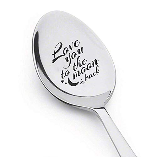 Boston Creative Company I Love You to The Moon and Back Spoon Gift for Him Gift for Her Lovers Gift Spoon Gift