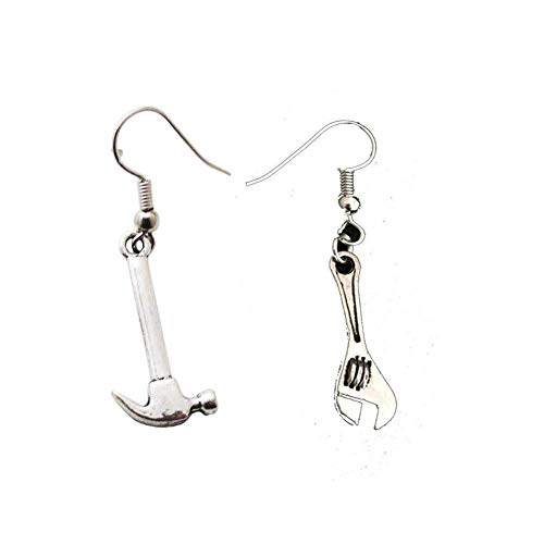 Hammer Spanner Earrings - Geek Earrings Funny Earrings Quirky Earrings Rockabilly Jewelry Funky Earrings Punk Earrings Kawaii Cute Earrings