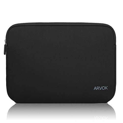 Arvok 11-12 Inch Laptop Sleeve Multi-Color & Size Choices Case/Water-Resistant Neoprene Notebook Computer Pocket Tablet Briefcase Carrying Bag/Pouch Skin Cover for Acer/Asus/Dell/Lenovo, Black