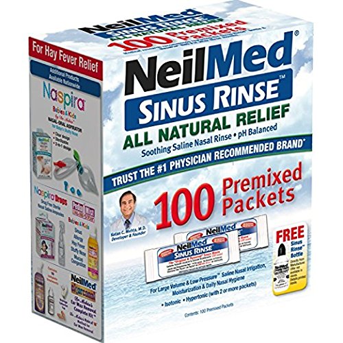 NeilMed Sinus Rinse Premixed Packets, 100 Count