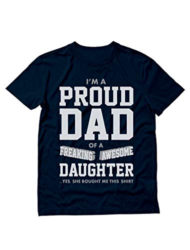 Tstars Proud Dad Shirt Gifts for Dads from Daughter Fathers Day Funny Shirts for Men XX-Large Navy