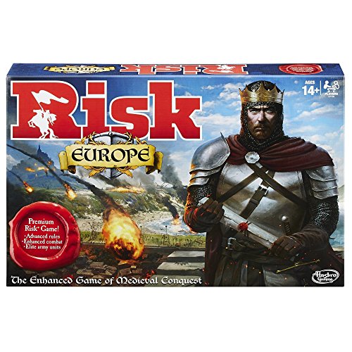 Book Cover Risk Europe Strategy Board Game by Hasbro - Perfect Game for the Entire Family - Multiplayer Conquest of 7 Unique Kingdoms - Accept Secret Missions, Fight Battles, Take Over Medieval Europe