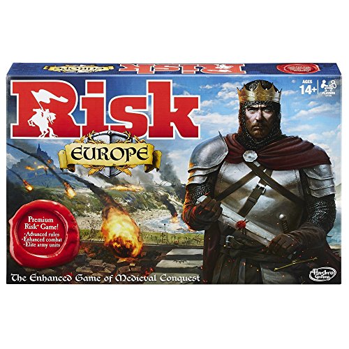 Risk Europe Strategy Board Game by Hasbro - Perfect Game for the Entire Family - Multiplayer Conquest of 7 Unique Kingdoms - Accept Secret Missions, Fight Battles, Take Over Medieval Europe