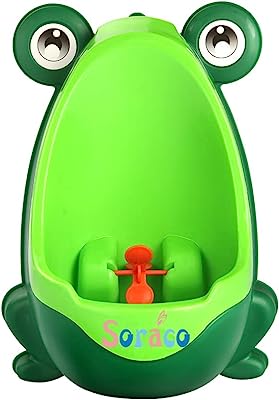 Soraco Frog Potty Training Urinal for Toddler Boys Toilet with Aiming Target - Green