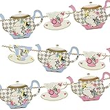 Talking Tables Alice in Wonderland Bunting Mad Hatter Tea Party, Fabric, Mixed Colours, Length 4M, 13ft, TSALICE-BUNTING