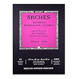 Arches Watercolor Pad 9x12 Inches 140lb/300gsm Hot Press, White