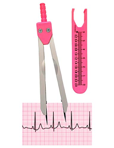 Book Cover EKG ECG Nurse or Doctor Caliper for Measuring Electrocardiographs (pink)