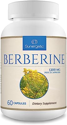 Premium Berberine Supplement -1,200 mg of Berberine Per Serving - Non-GMO Berberine HCI Supplement- Powerful Berberine Health Formula - 60 Berberine Capsules