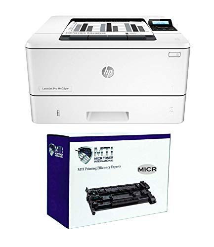 MICR Toner International Laserjet M402dw Magnetic Ink Check Printer Bundle with 1 MTI 26A CF226A Compatible MICR Toner Cartridge (2 Items)