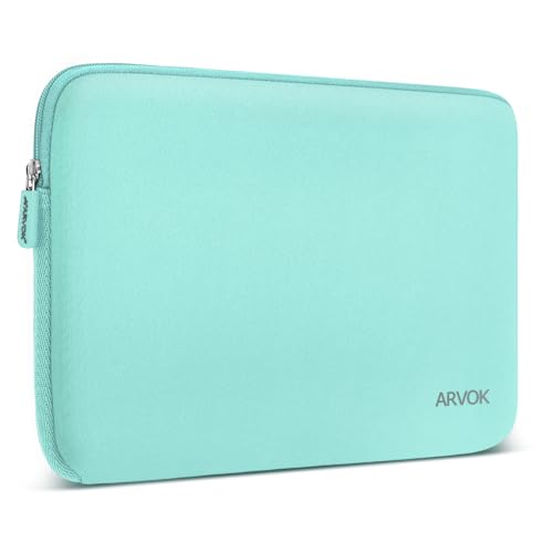 Arvok 15-15.6 Inch Laptop Sleeve Multi-Color & Size Choices Case/Water-resistant Neoprene Notebook Computer Pocket Tablet Briefcase Carrying Bag/Pouch Skin Cover For Acer/Asus/Dell/Lenovo, Light Green