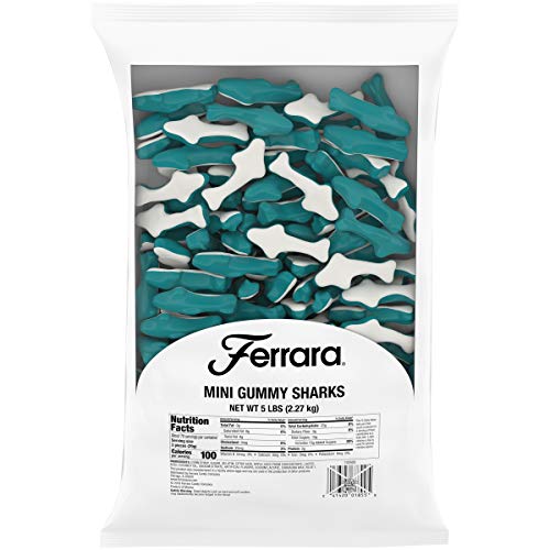Ferrara Candy Company Gummy Sharks Large Candy - Ferrara Gummi Sharks Candy, Bulk, 5 lb