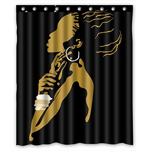 Book Cover Popular And Cheap African Woman Waterproof Bathroom Shower Curtain,Bathroom Decor 60