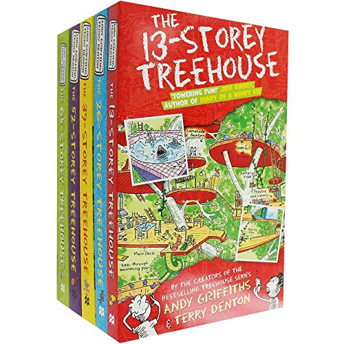 Book Cover Treehouse Books Collection Andy Griffiths 5 Books Set (The 65-Storey, The 52-Storey, The 39-Storey, The 13-Storey, The 26-Storey)