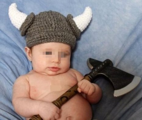 Baby Knit Hat Toddler Viking Beanie Crochet Hat Handmade Cap for Infant Boy Girl(0-2 Year)