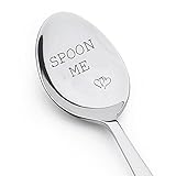 Couple gifts for him and her-spoon me engraved stainless steel spoon for tea, coffee and dessert, kitchen utensils,7 inches