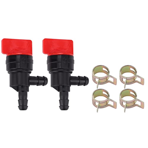 HIPA (Pack of 2) 1/4" 90 Degree Fuel Shut Off Valve for 698181 494539 697944 Tecumseh 35857