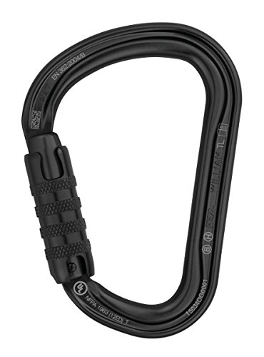 Petzl William-TRIACT-Lock Aluminium Carabiner, Black