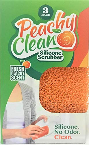 Book Cover Peachy Clean Kitchen Scrubber Peach Fragrance 3 pk