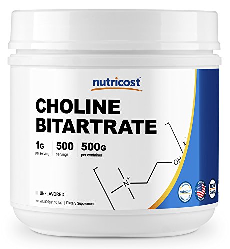 Nutricost Pure Choline Bitartrate Powder 500 Grams