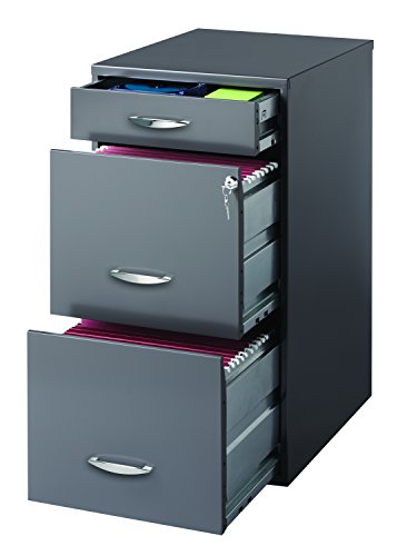 Book Cover Hirsh SOHO 3 Drawer File Cabinet in Charcoal