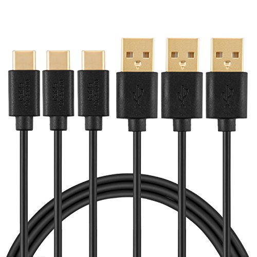 [3 Pack] USB C to USB A Cable 3A Fast Charge, CableCreation 4ft USB C to A Cable with 56K Ohm Resistance, Compatible with Galaxy S8 S9 S10 S20,Pixel 3XL 2XL, etc 1.2M/Black