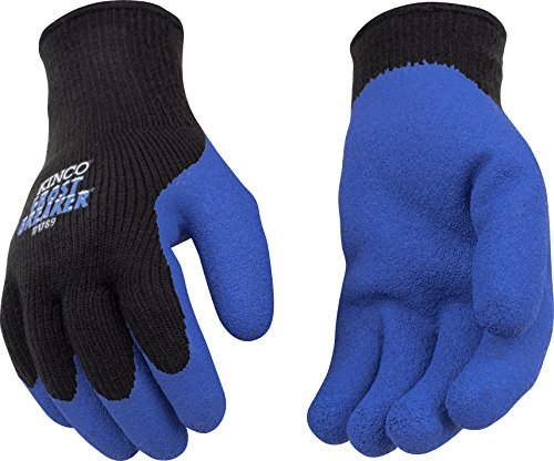 Kinco 1789-XL-1 Black heavy 100% acrylic thermal knit shell, Latex coated palm, Elastic knit wrist, Size: XL