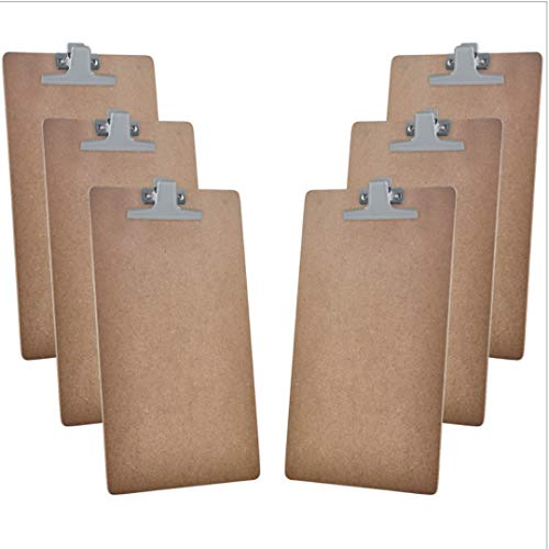 Acrimet Clipboard Legal Size (15 3/8” x 9 1/16”) Premium Metal Clip (Hardboard) (Silver Clip) (6 Pack)