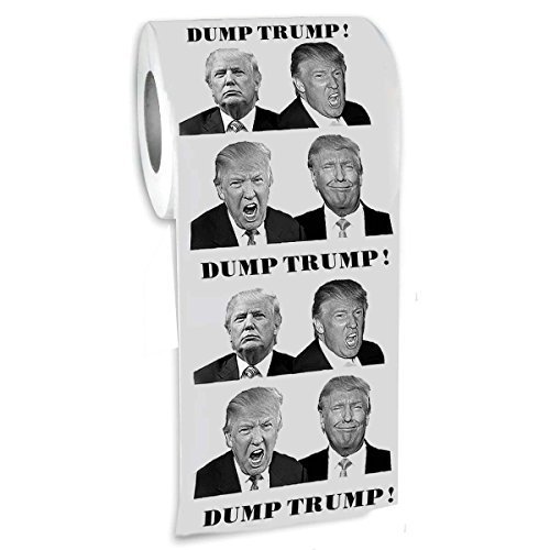 The Gags-Donald Trump Toilet Paper-Funny Novelty President Toilet Paper- Printed on Every Sheetl-Funniest Political Gift of 2016-DUMP Trump!