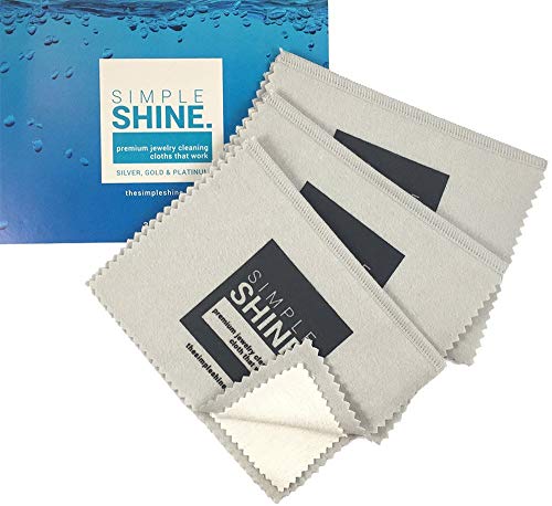 New Set of 3 Premium Jewelry Cleaning Cloths - Best Polishing Cloth Solution for Silver Gold & Platinum