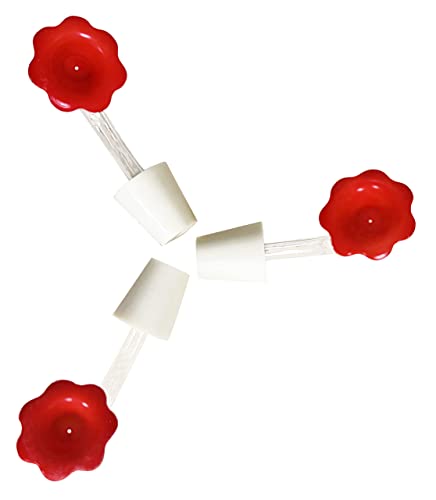 National Artcraft® RED Floral-Style Hummingbird Feeder Tubes - Make Your Own Hummingbird Feeder (Pkg/3)