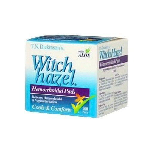 T.N. Dickinson: Witch Hazel Hemorrhoidal Pads, 100 pads (6 pack) by Dickinson Brands