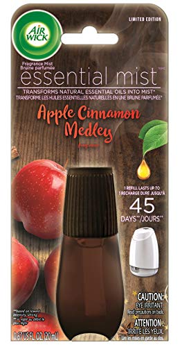Air Wick Essential Oils Diffuser Mist Refill, Apple & Cinnamon, 1ct, Air Freshener