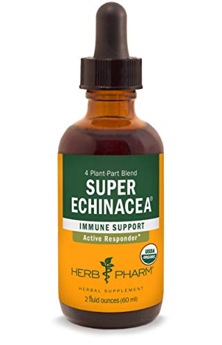 Book Cover Herb Pharm Certified Organic Super Echinacea Liquid Extract Drops for Active Immune System Support, 2 Oz