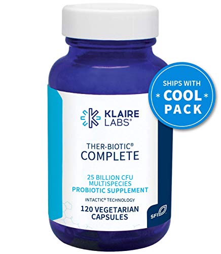 Klaire Labs Ther-Biotic Complete Probiotic - 25 Billion High CFU Blend, The Original Hypoallergenic Probiotic for Men & Women, Dairy-Free (120 Capsules)