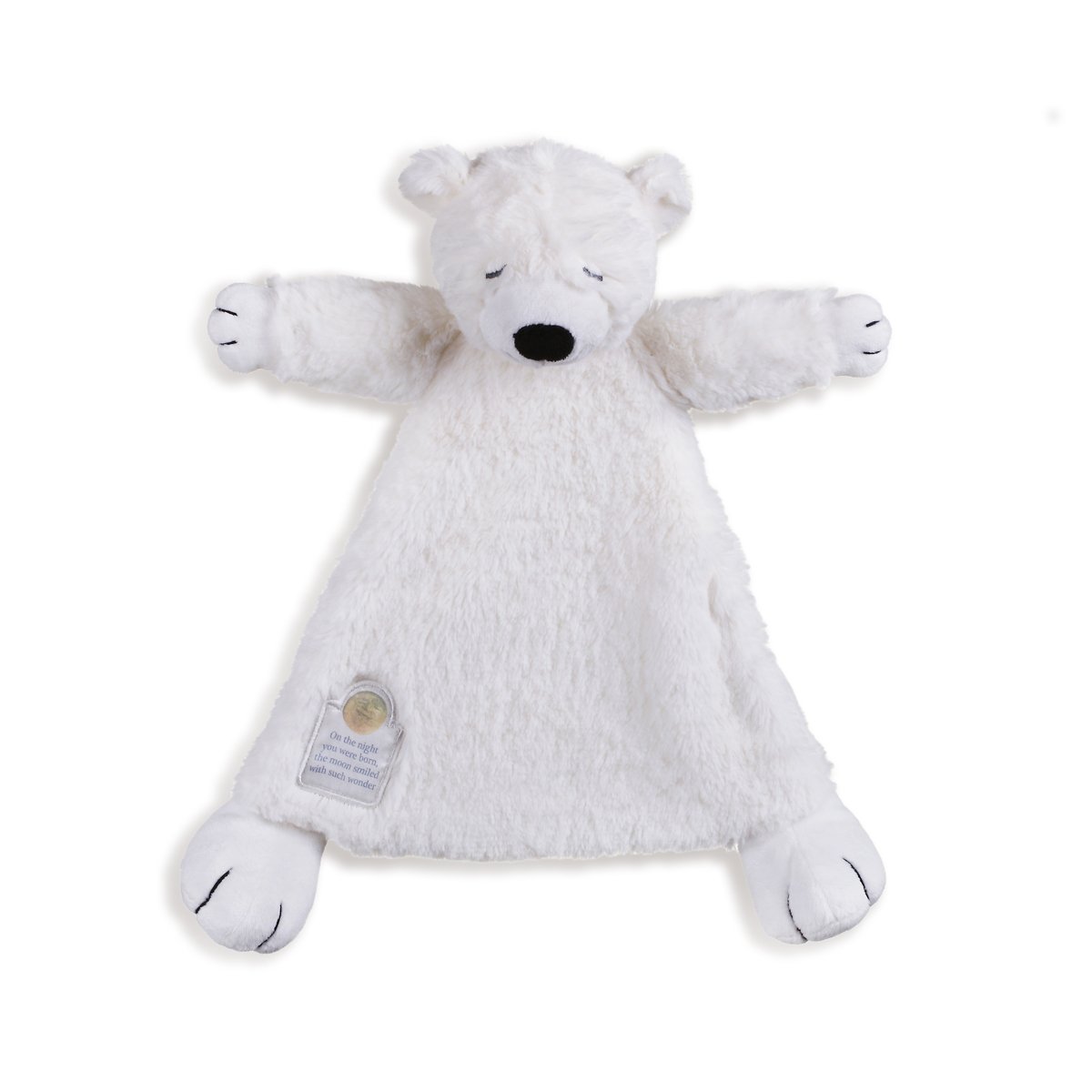 Nat and Jules On The Night You Were Born Polar Bear Bright White Children's Plush Stuffed Animal Toy Blanket