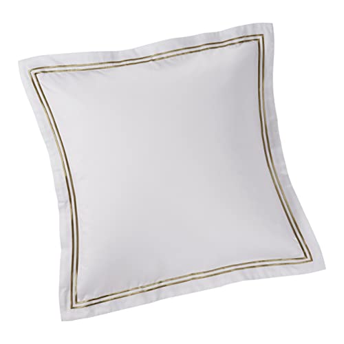 Amazon Brand â€“ Pinzon 400-Thread-Count Egyptian Cotton Sateen Hotel Stitch Sham - European, Taupe