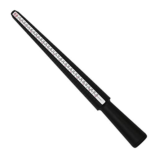 PHYHOO Ring Sizer Gauge Mandrel Black Ring Sizing Measure Stick Wedding Finger Size Measurement Jewelers Wire Rings Making Tool Plastic