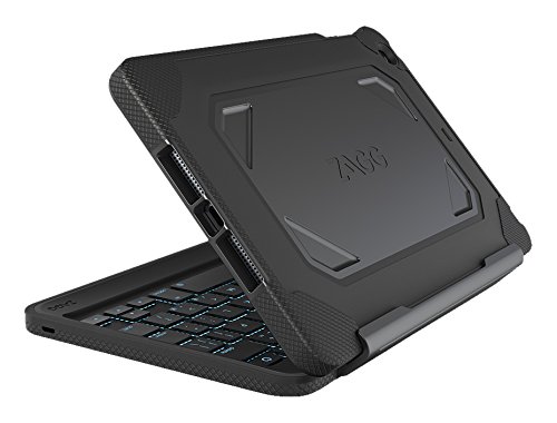 ZAGG Rugged Book Durable Case, Hinged with Detachable Backlit Keyboard for iPad Mini/Mini 2/ Mini 3 - Black
