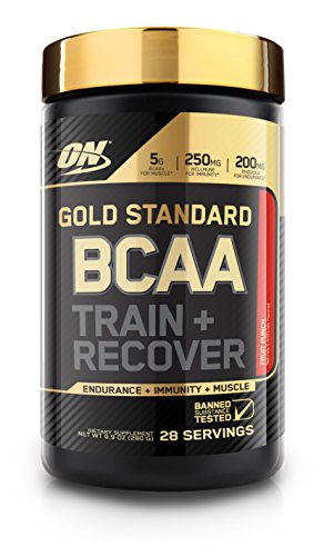 Book Cover Optimum Nutrition Gold Standard BCAA, Fruit Punch, 28 Servings, Branched Chain Amino Acids, 5g BCAA blend