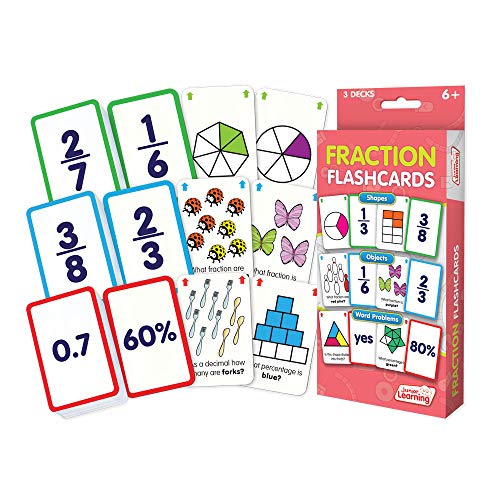 Book Cover Junior Learning Fraction Flashcards, Multi