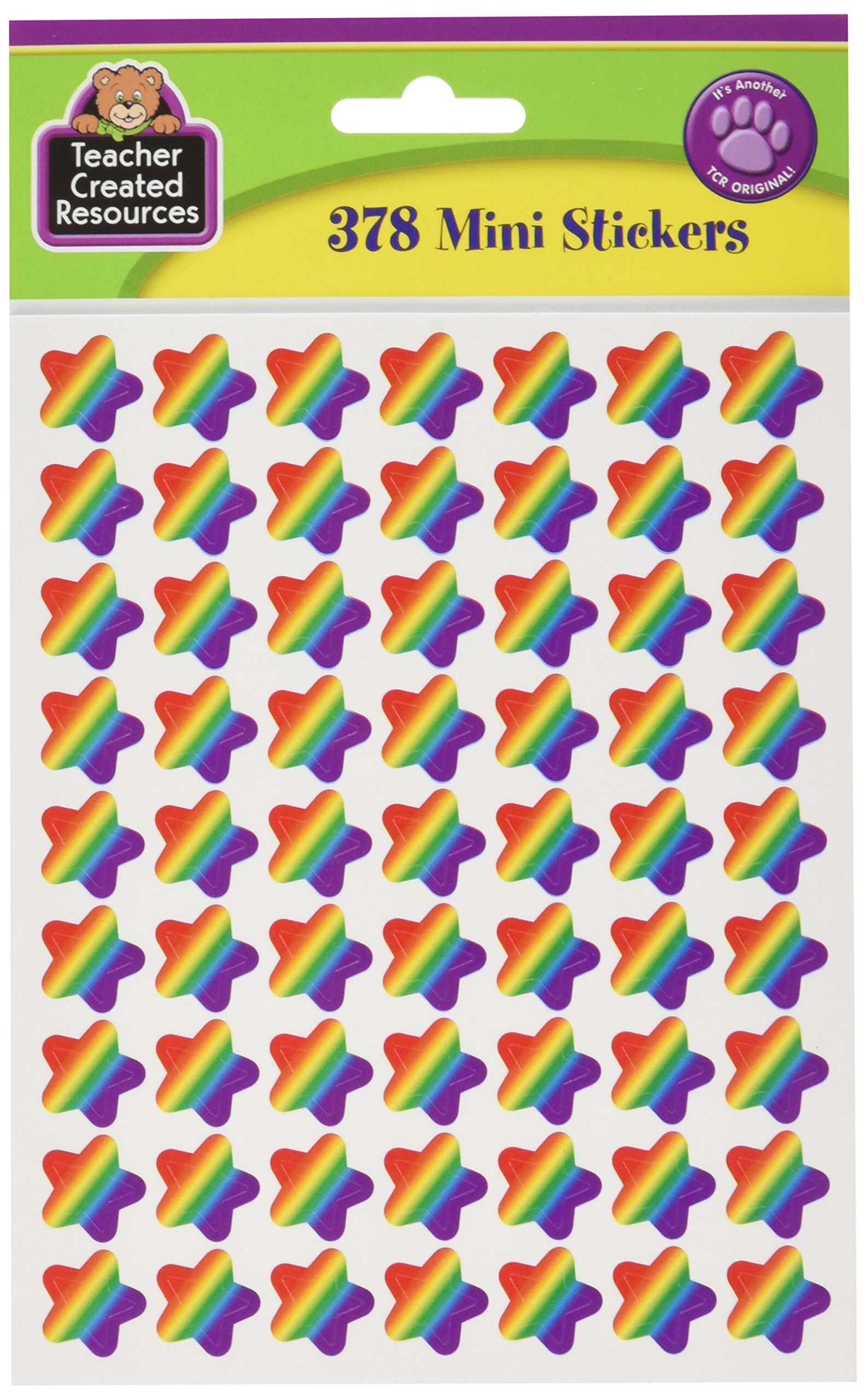 Teacher Created Resources Rainbow Stars Mini Stickers (5798)