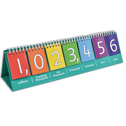 Book Cover edx Education Student Place Value Flip Chart - Millions - Double-Sided with Whole Numbers and Decimals - Learn to Count by Ones, Tens, Hundreds, Thousands and Millions