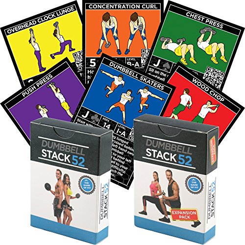 Dumbbell Exercise Cards by Strength Stack 52 (Dumbbell DUO Pack)