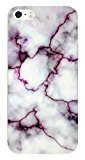 iPhone 5 Case, iPhone 5s Case, iPhone SE Case, IiEXCEL Marble Pattern Purple Soft Flexible TPU Slim Fit Cover Case for iPhone 5 / 5s / SE (Color 2)