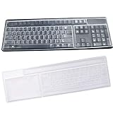 Clear Desktop Computer Keyboard Protection Skin Protector Cover for PC 104/107 Keys Standard Keyboard(Pack of 2)