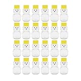 CLEARVIEW CONTAINERS - 2 Ounce Honey Bears with Sealable Yellow Screw Top Lid - 24 Pack (2 oz. bear, 24pk, yellow)