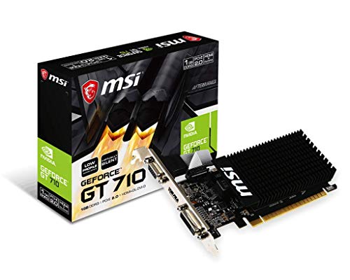 MSI Gaming GeForce GT 710 1GB GDRR3 64-bit HDCP Support DirectX 12 OpenGL 4.5 Heat Sink Low Profile Graphics Card (GT 710 1GD3H LP)