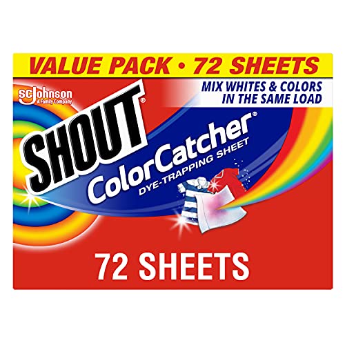 Book Cover Shout Color Catcher Sheets for Laundry, Maintains Clothes Original Colors, 72 Count